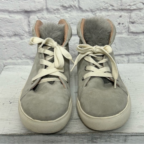Jaggar Mid-Top Suede Faux Fur Trainer Sneakers - Picture 11 of 16